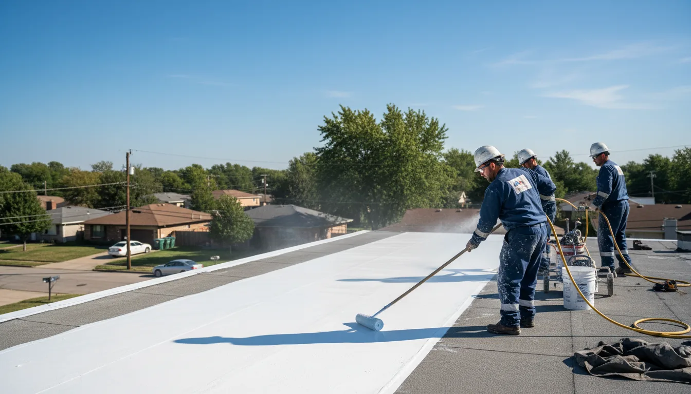 Commercial roof coating in Sycamore, IL near me